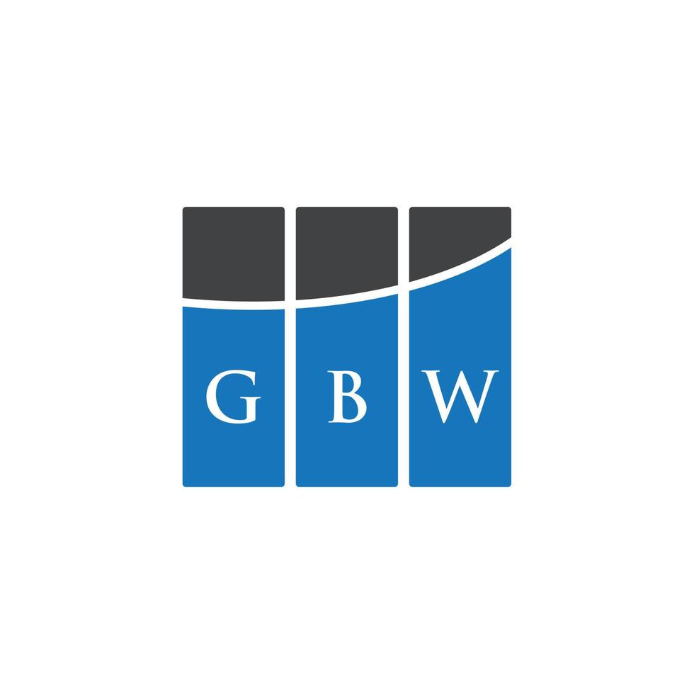 design de logotipo de carta gbw em fundo branco. conceito de logotipo de carta de iniciais criativas gbw. design de letra gbw. vetor