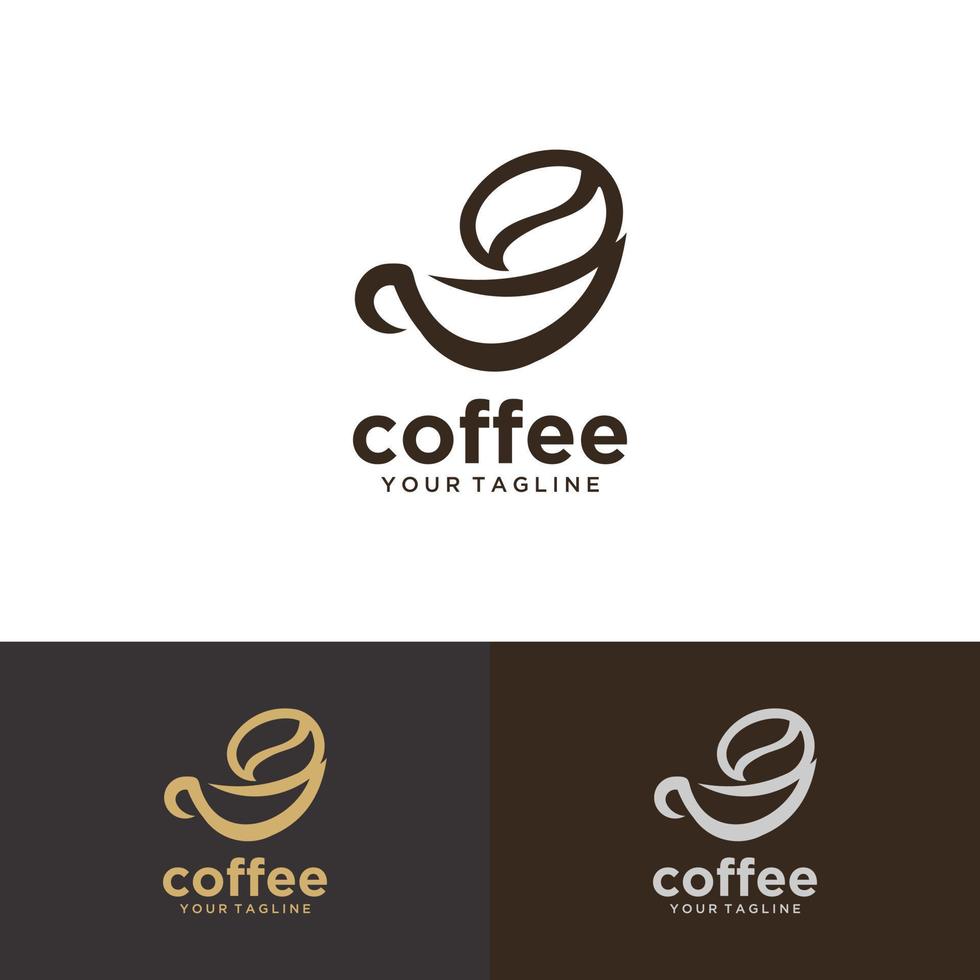 modelo de vetor de ícone de logotipo moderno mobilecoffee