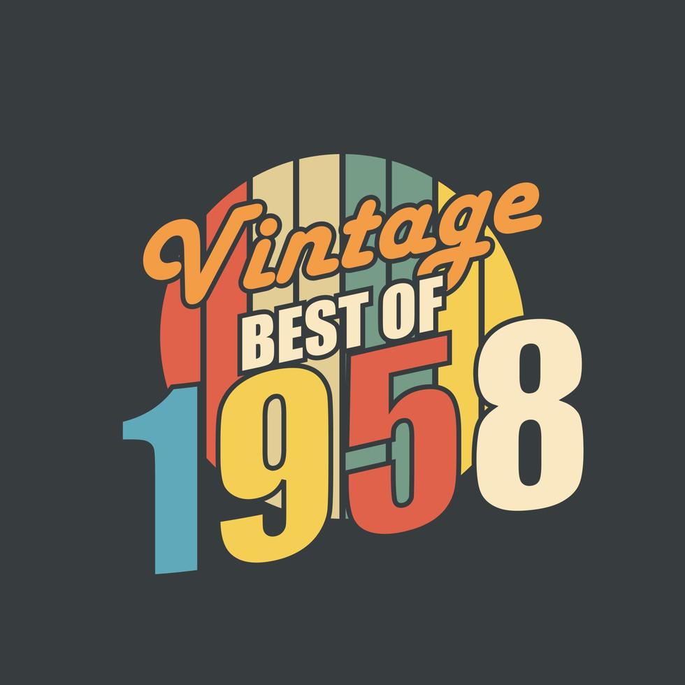 melhor vintage de 1957. aniversário retrô vintage de 1957 vetor