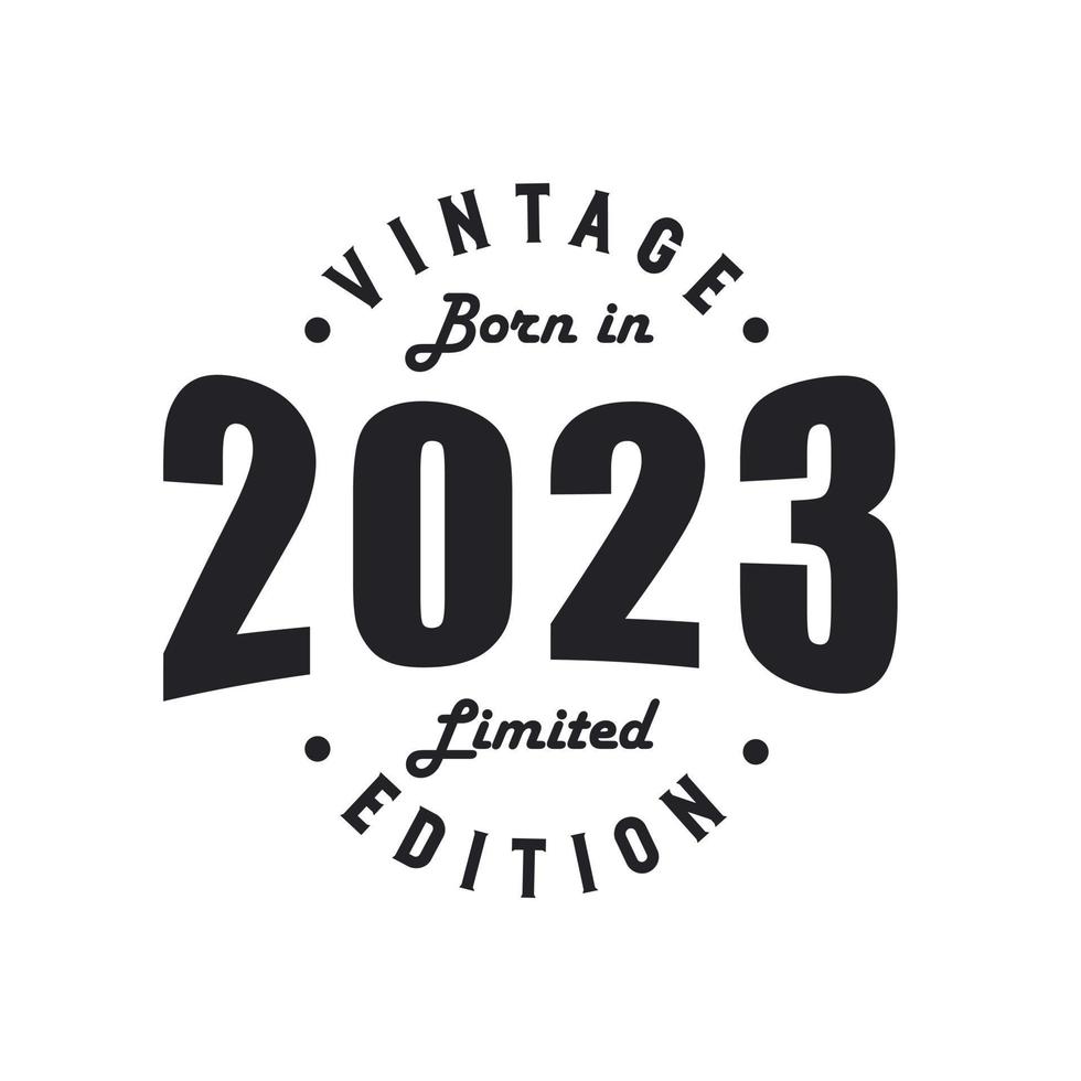 nascido em 2023, festa de aniversário vintage 2023 vetor