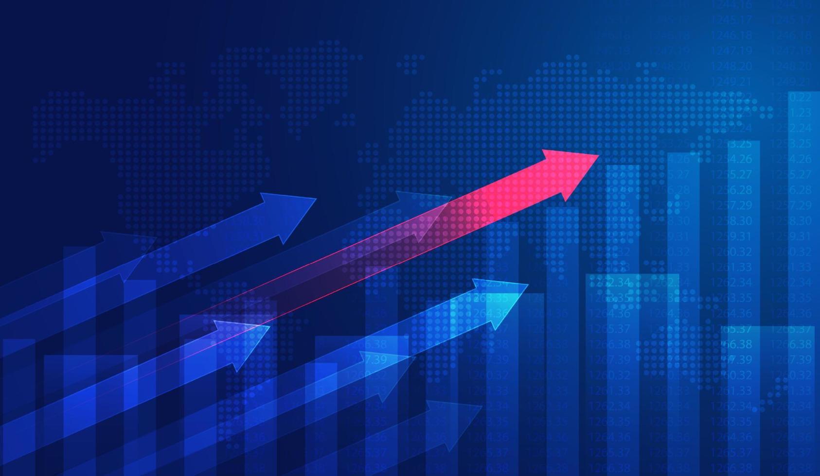 gráfico de negociação de investimento do mercado de ações em conceito gráfico adequado para investimento financeiro ou ideia de negócio de tendências econômicas. desenho vetorial vetor