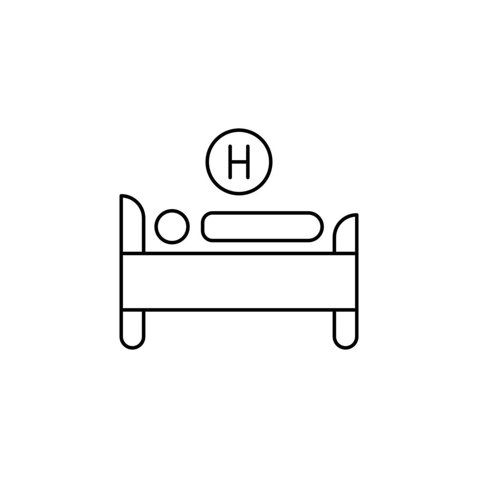 ícone de cama de hospital vetor