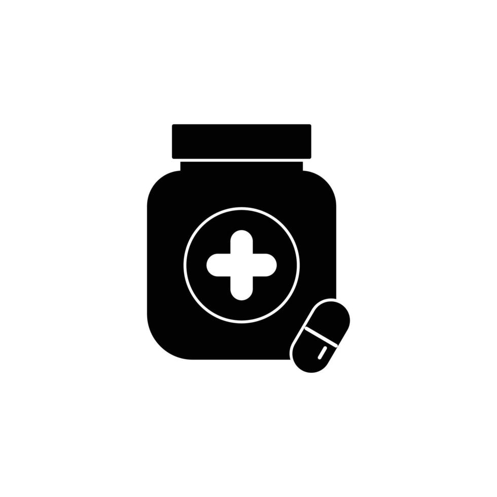 ícone de frasco de remédio vetor