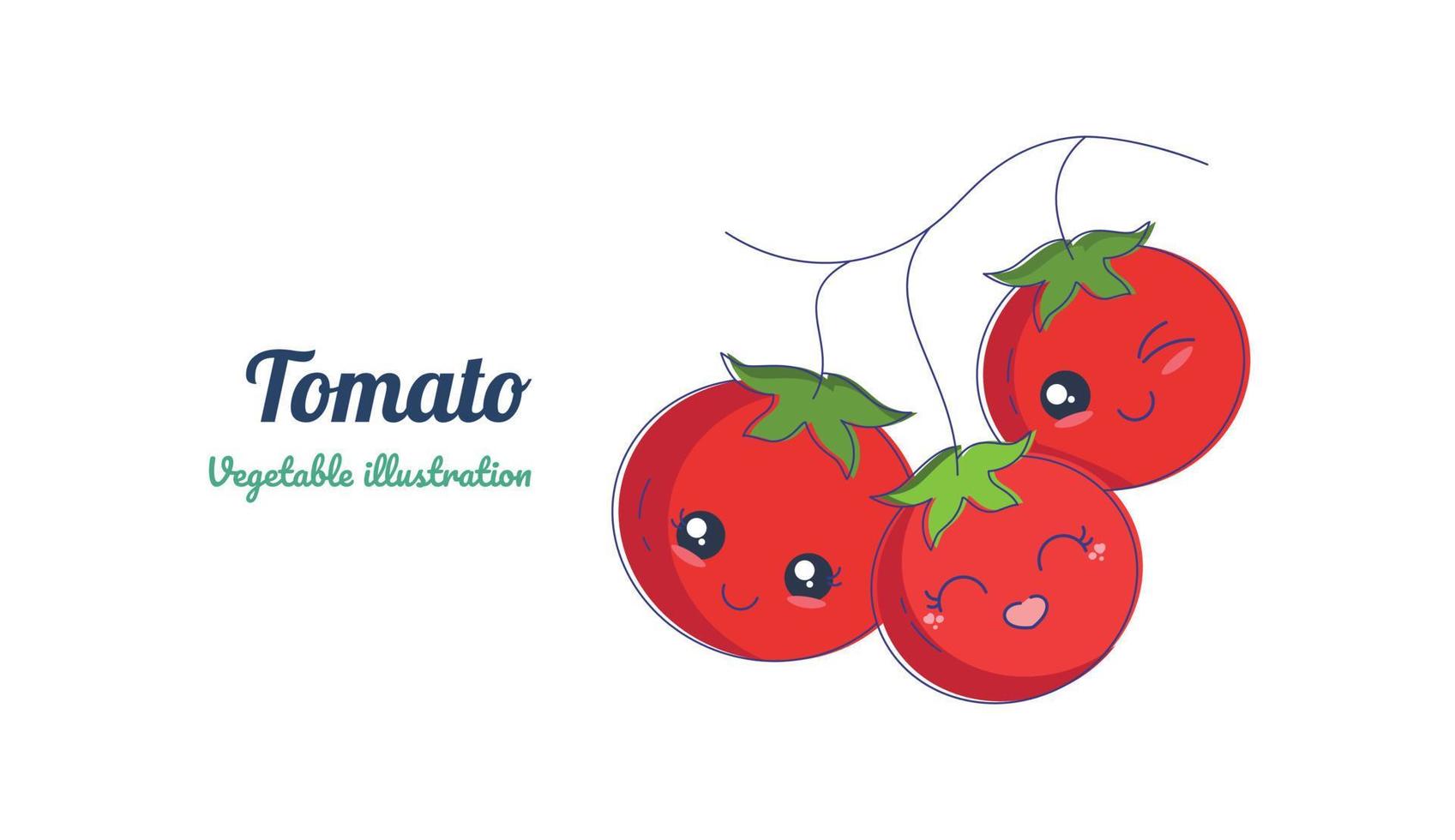 design de ilustração de tomate vetor