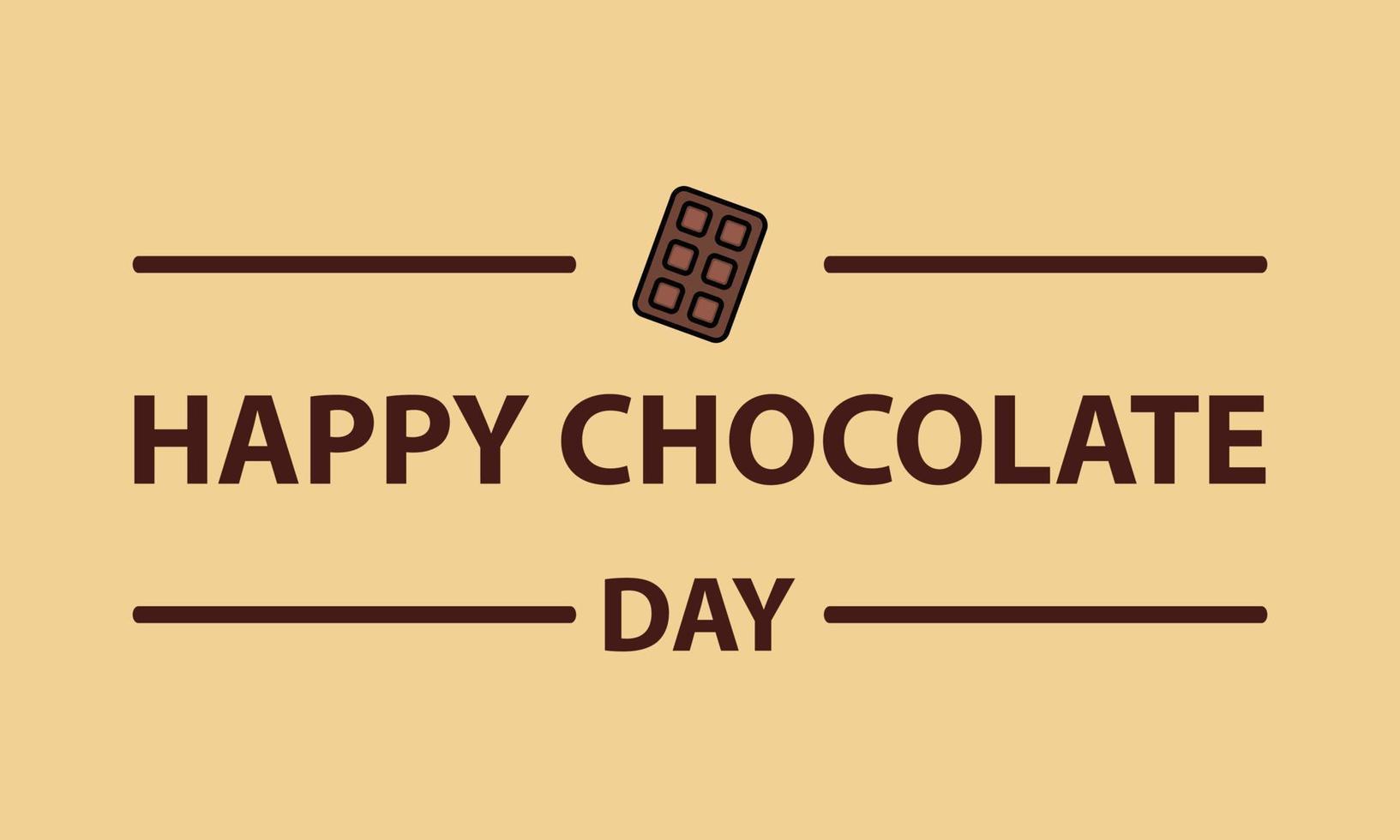 feliz dia do chocolate para o dia mundial do chocolate. vetor