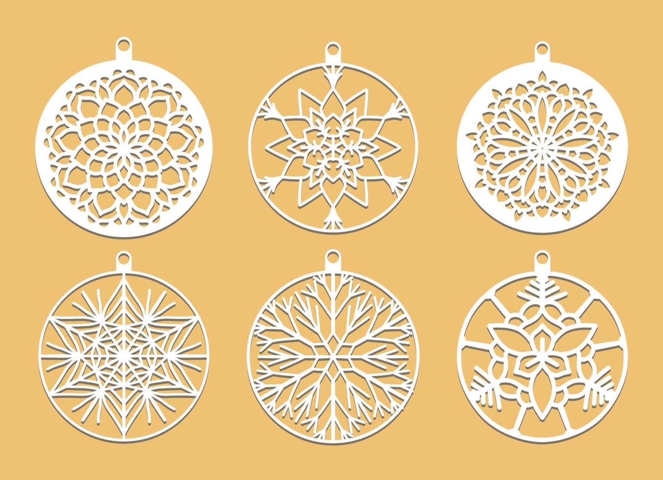 conjunto de vetores de design de natal de flocos de neve