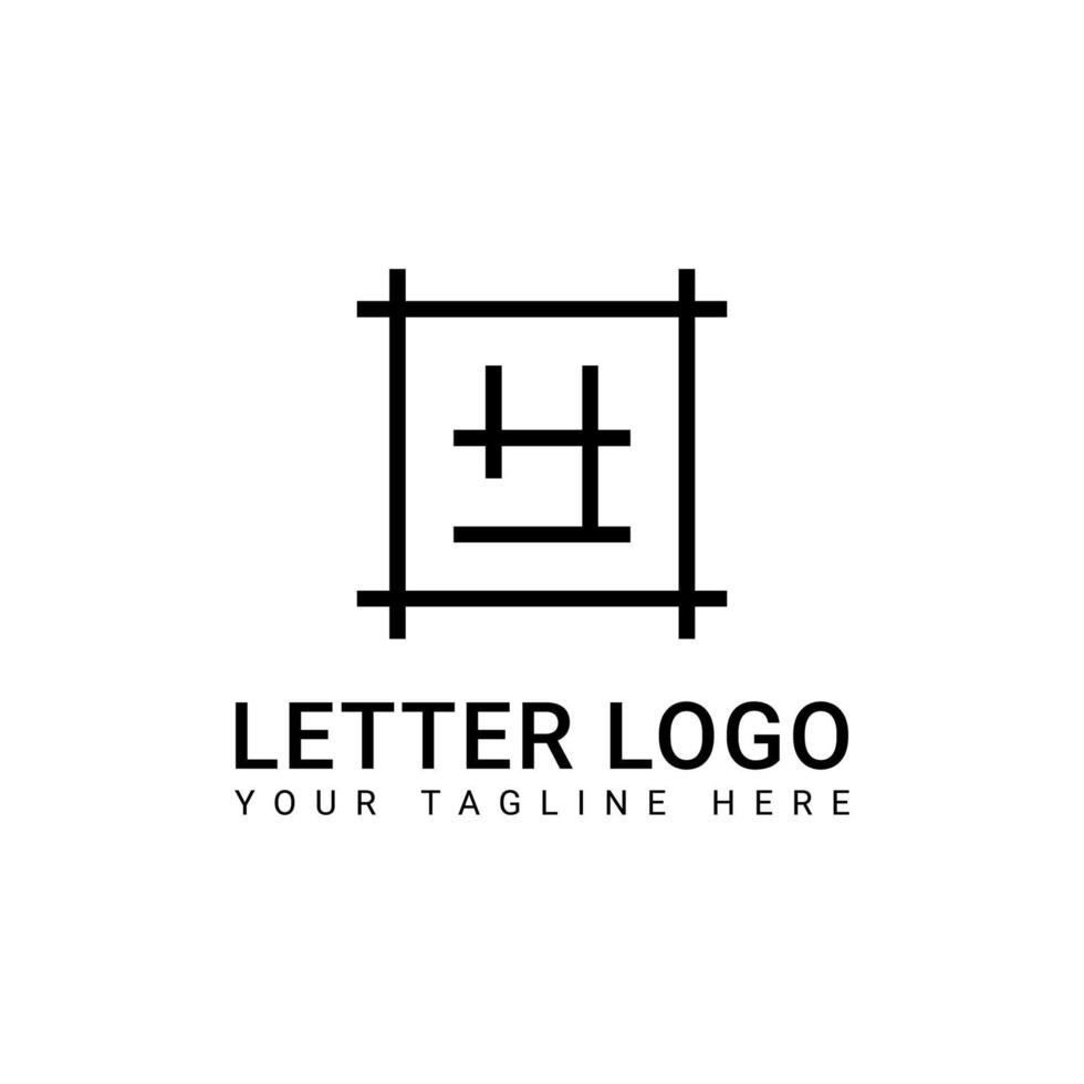 design de logotipo monograma preto simples e limpo com a letra y vetor