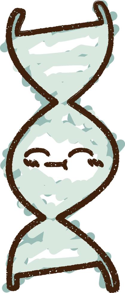 desenho de giz de DNA vetor