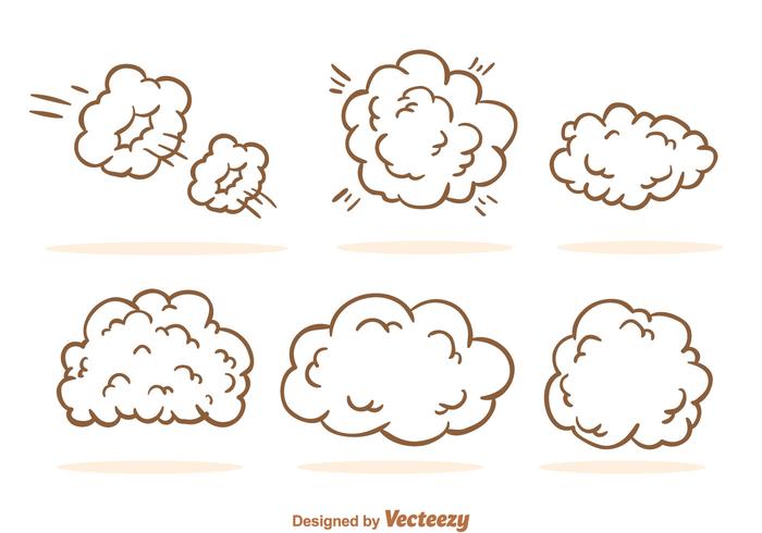 Desenhos animados da nuvem de poeira vetor