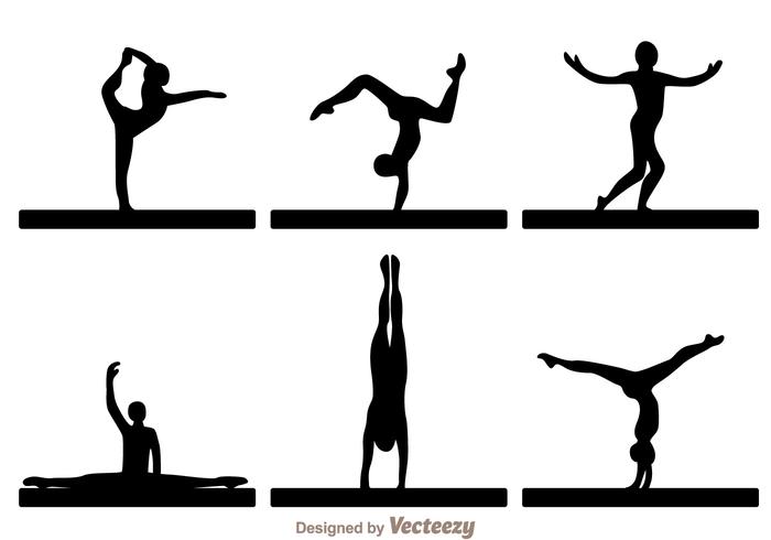 Vector Silhuetas de Gymnast