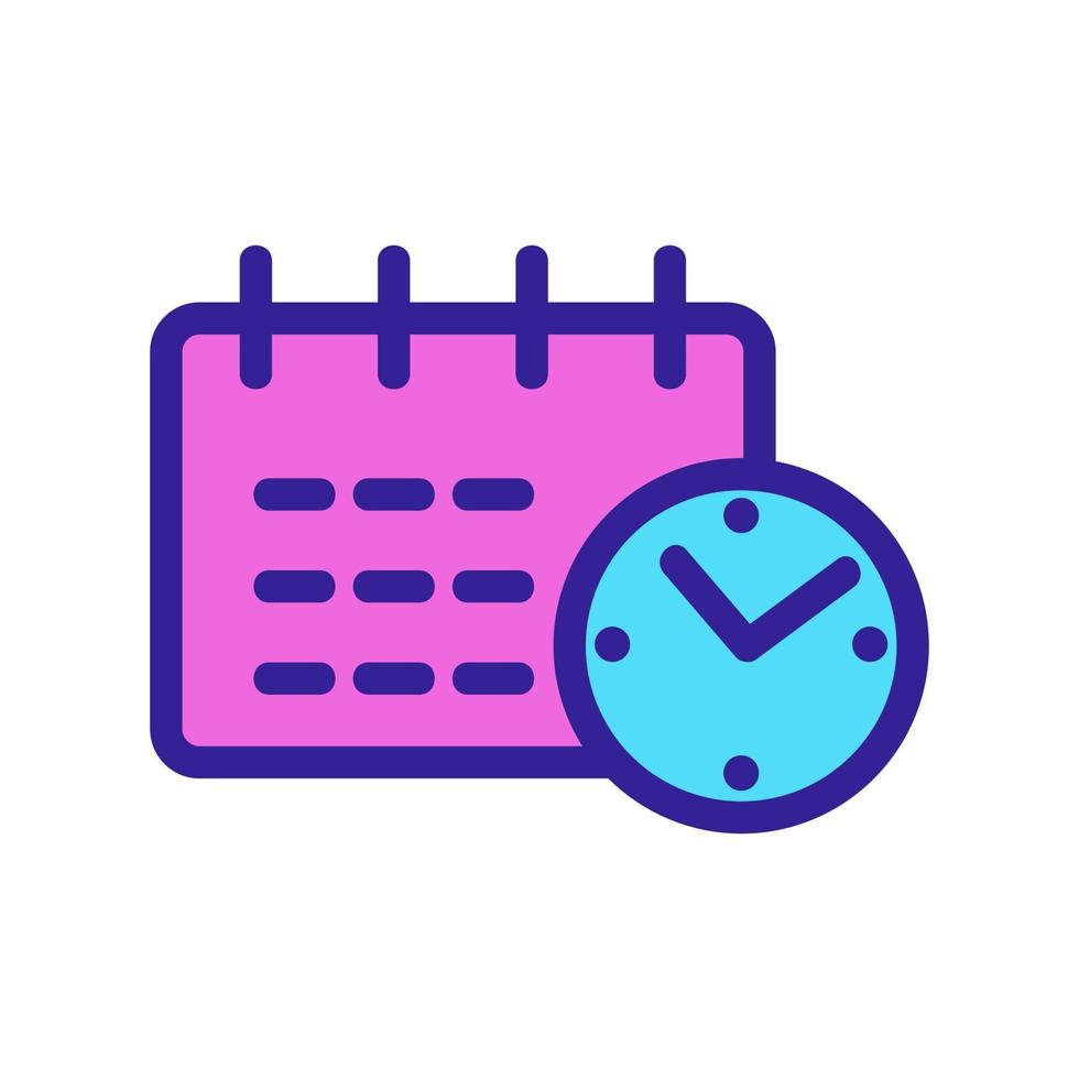 vetor de ícone de planejamento de calendário. ilustração de símbolo de contorno isolado