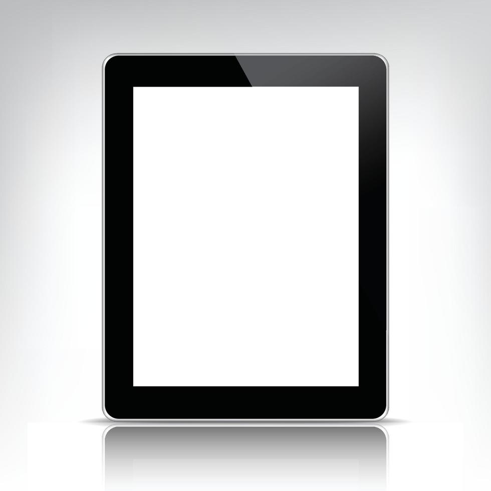 tablet pc realista com tela vazia isolada vetor