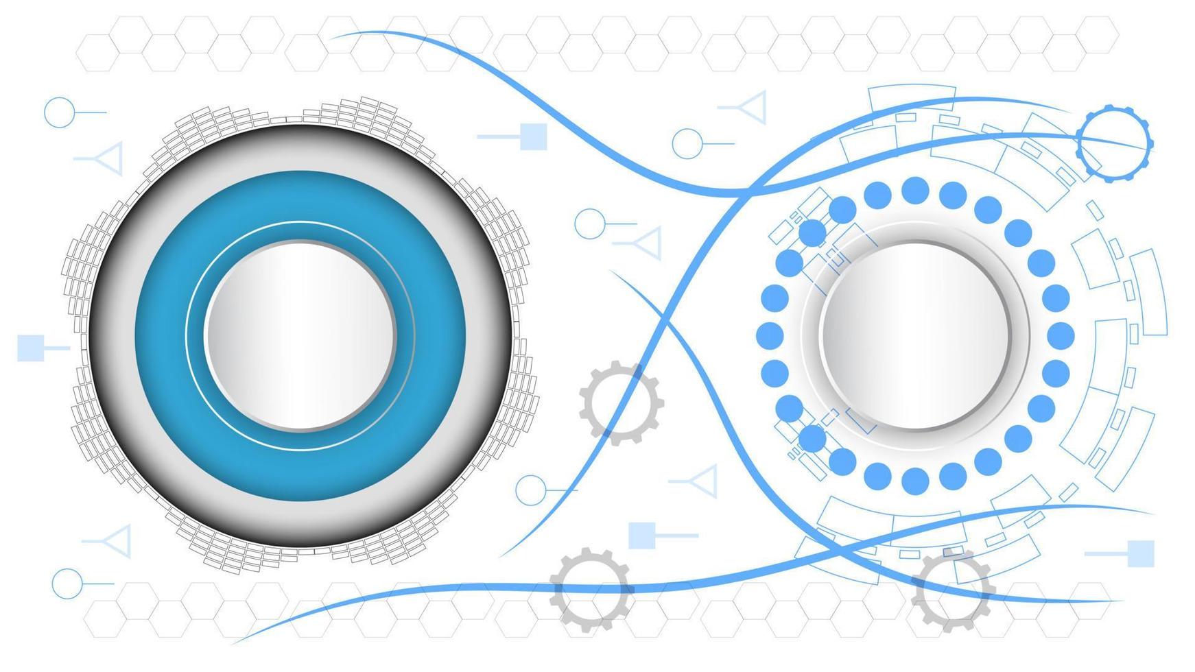 ui interface hi-tec tecnologia digital abstrata branca com partículas brilhantes, ilustração vetorial vetor