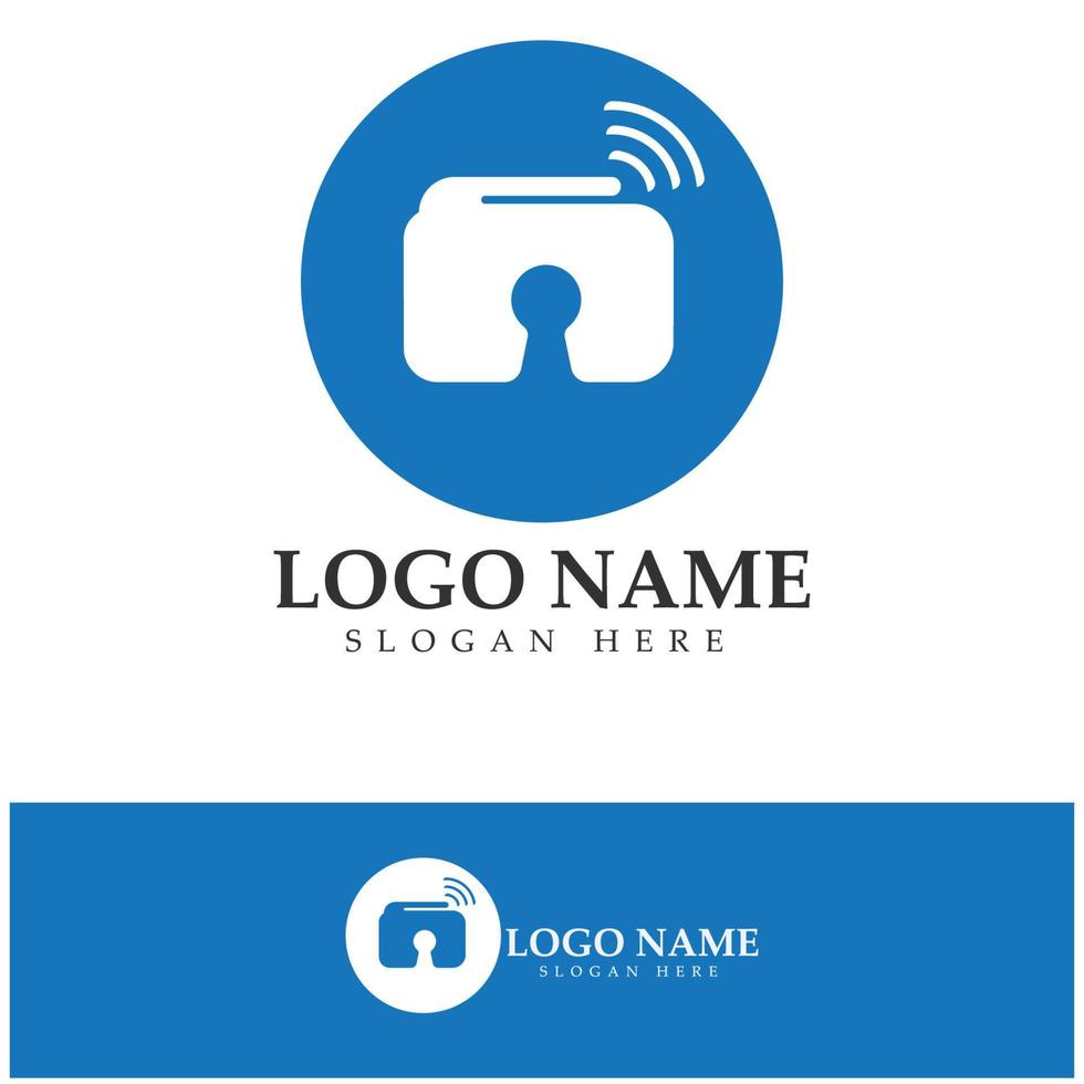 vetor de ícone de design de logotipo de carteira eletrônica