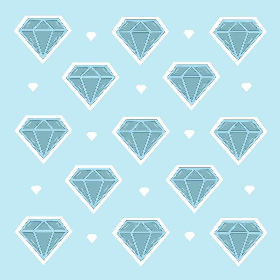 papel de parede de vetor de diamante azul brilhante para design gráfico e elemento decorativo