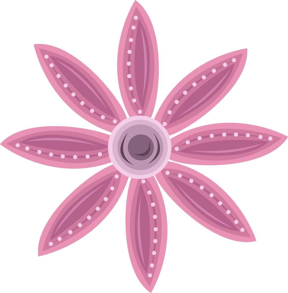 ilustração vetorial de flor única pastel rosa para design gráfico e elemento decorativo vetor