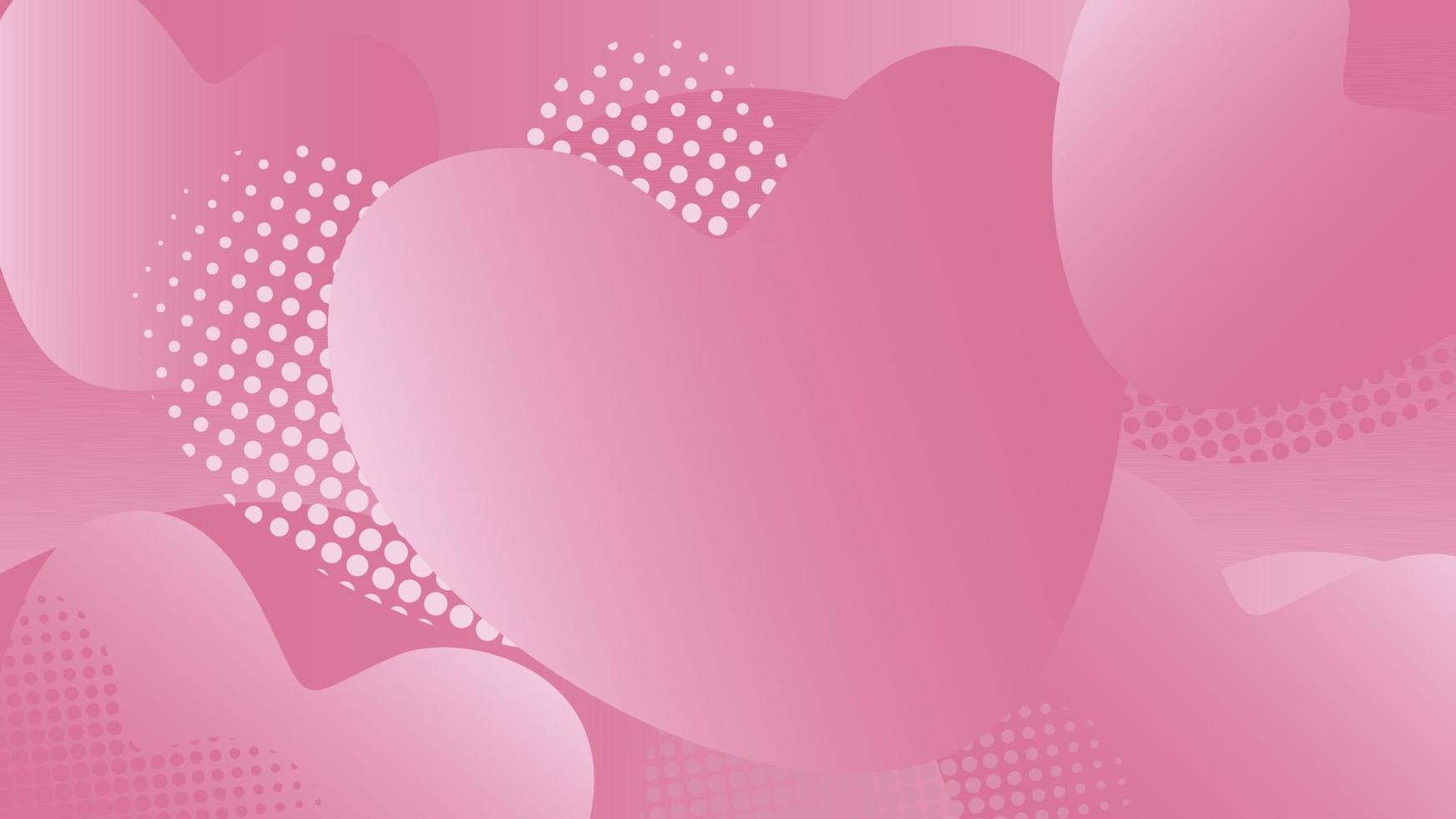 fundo abstrato com cor rosa gradiente, com elementos aleatórios de forma de coração, feminismo, dia dos namorados, feminino, doce, adequado para sites, aplicativos móveis, cartazes, impressão e muito mais vetor