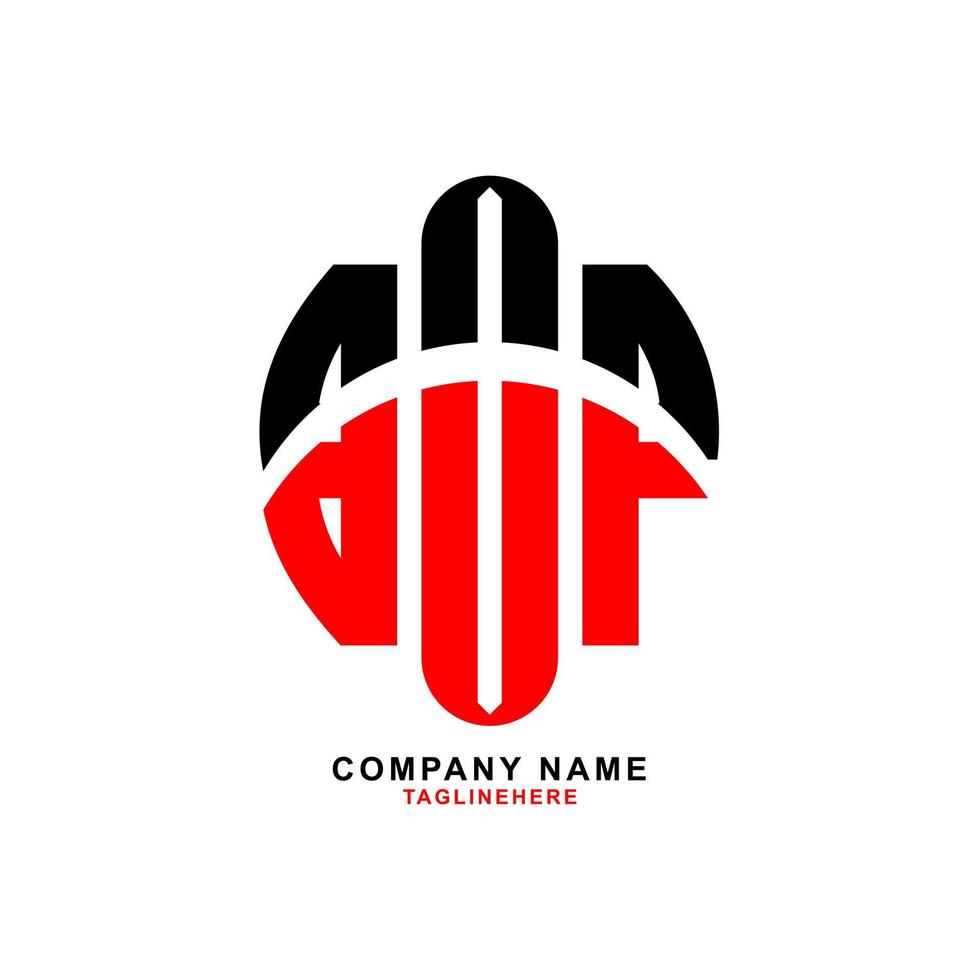 design de logotipo de carta bop criativo com fundo branco vetor