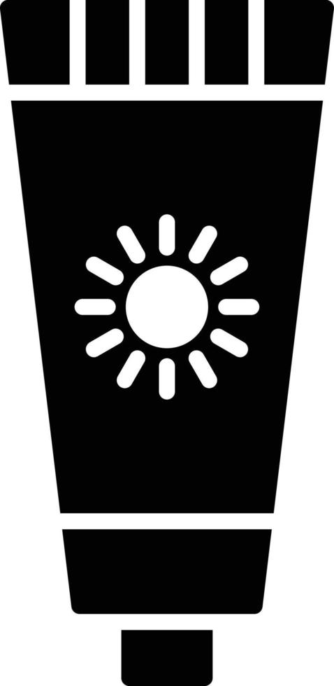 ícone de glifo de protetor solar vetor