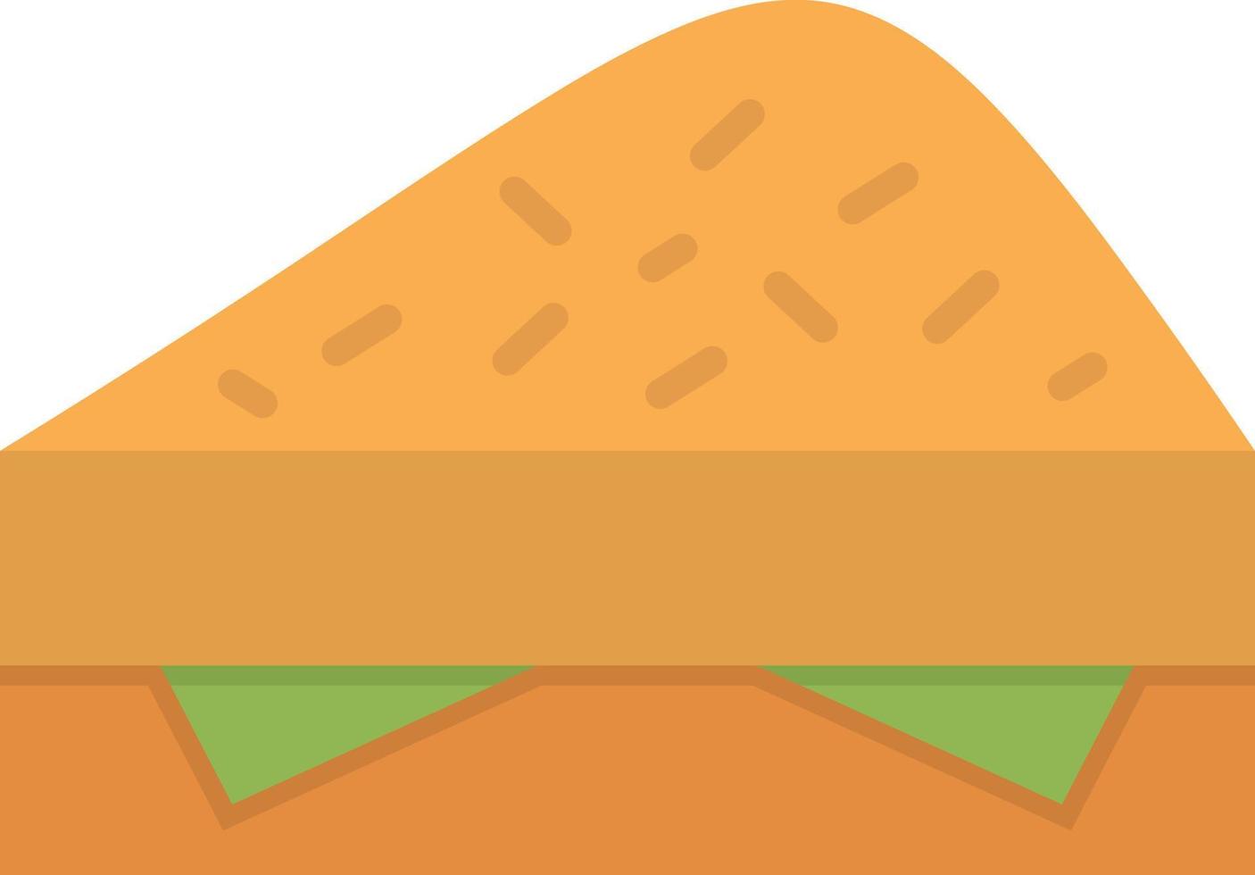 ícone plano de sanduíche vetor