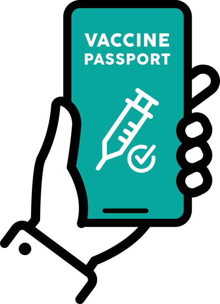 passaporte de saúde móvel vetor