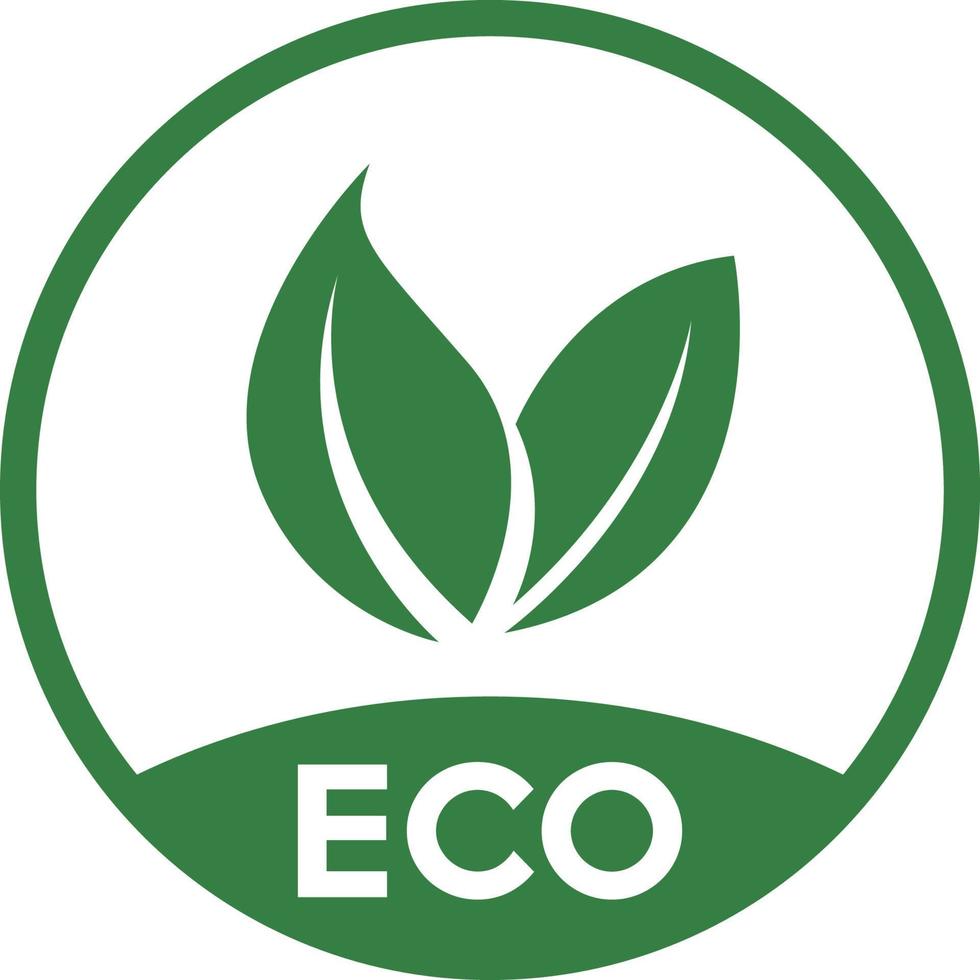 símbolo do logotipo da ecologia da folha vetor