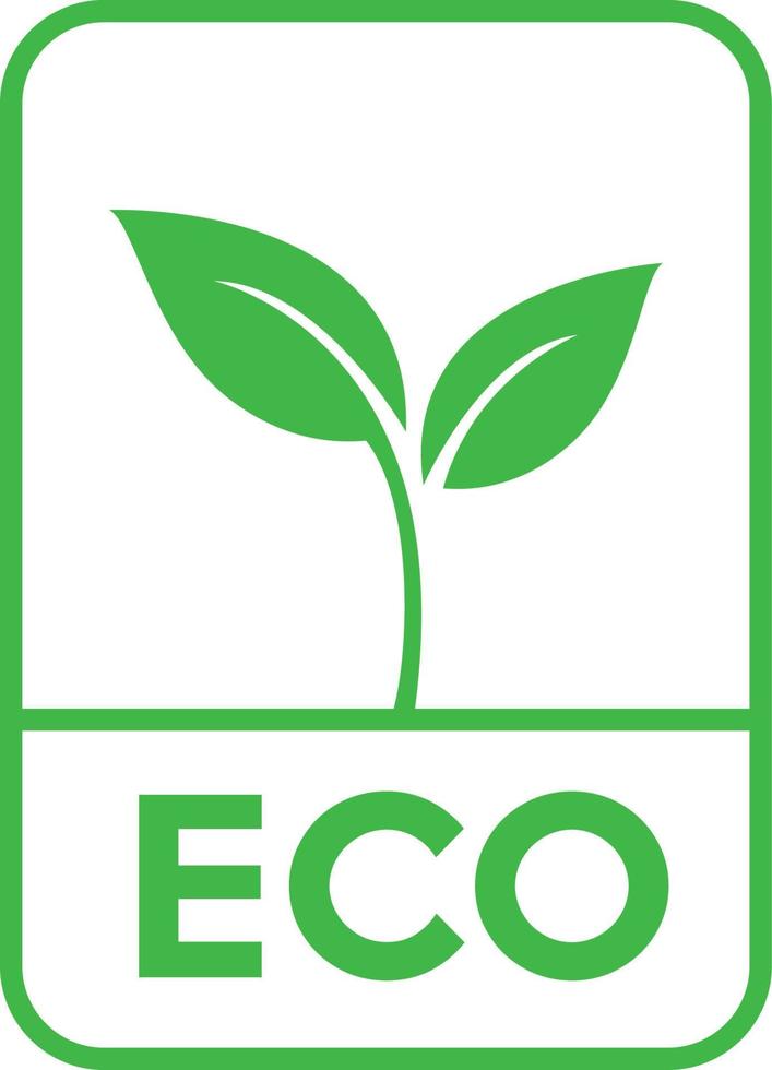 símbolo do logotipo da ecologia da folha vetor