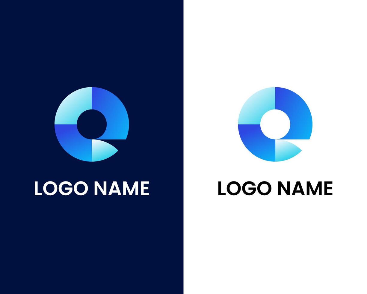 modelo de design de logotipo moderno letra e e o vetor