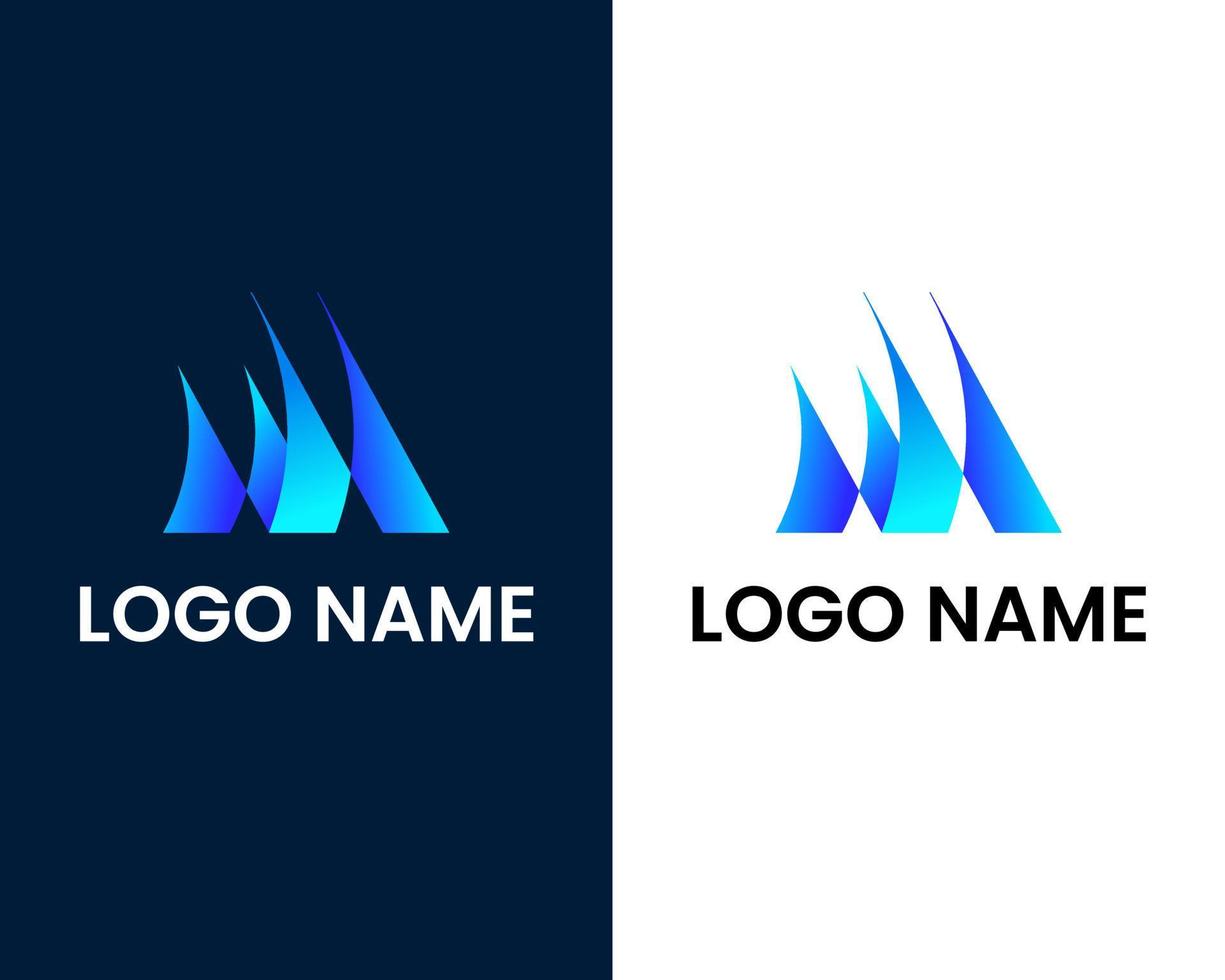 modelo de design de logotipo moderno letra w vetor