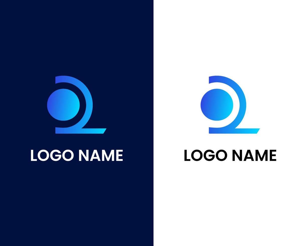 modelo de design de logotipo moderno letra r e o vetor