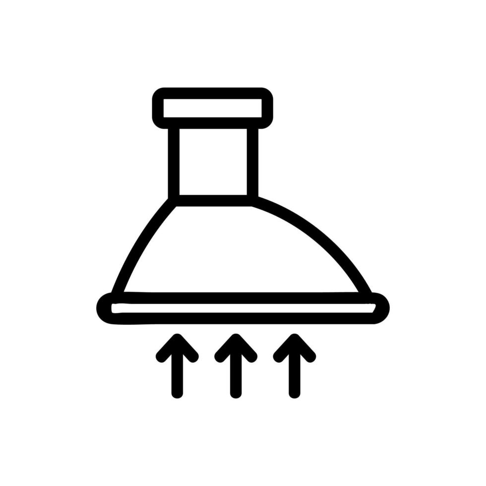 ilustração de contorno de vetor de ícone de exaustor de retração de vapor