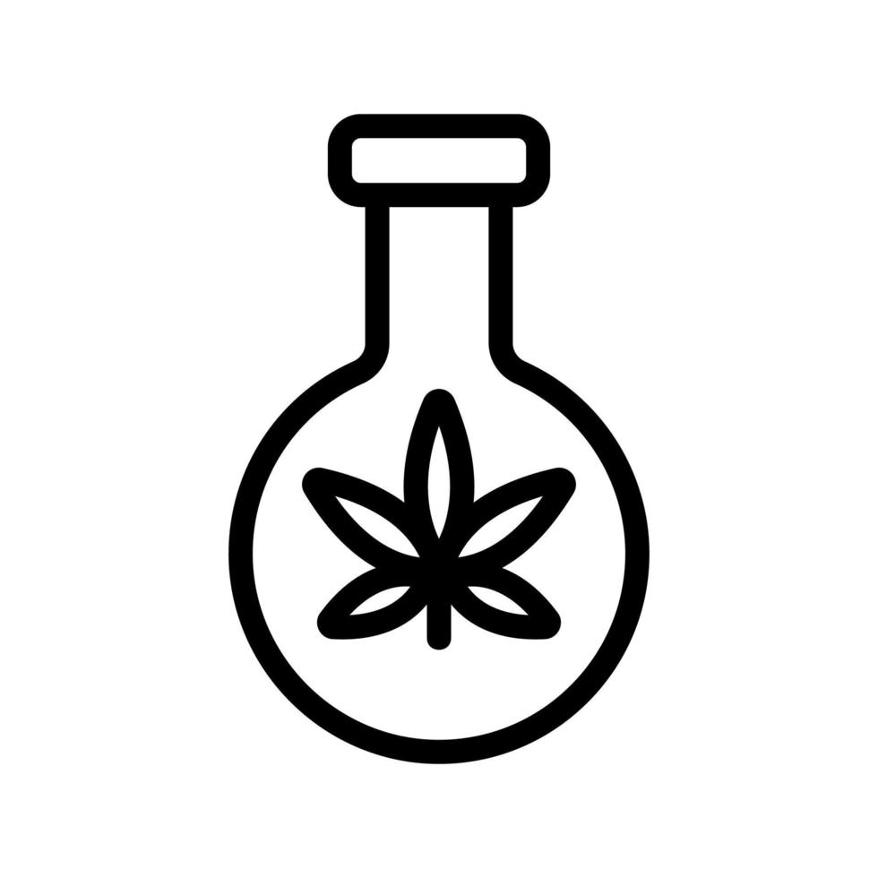 cannabis no vetor de ícone de embalagem. ilustração de símbolo de contorno isolado