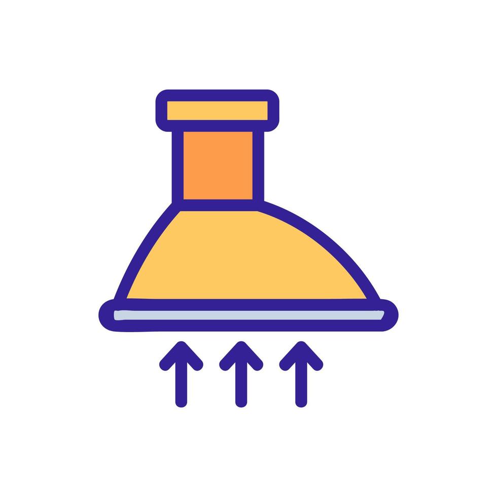 ilustração de contorno de vetor de ícone de exaustor de retração de vapor