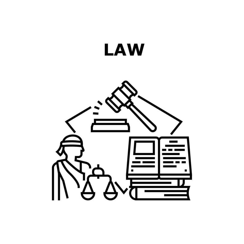 ilustração de conceito de vetor de consultoria jurídica preta