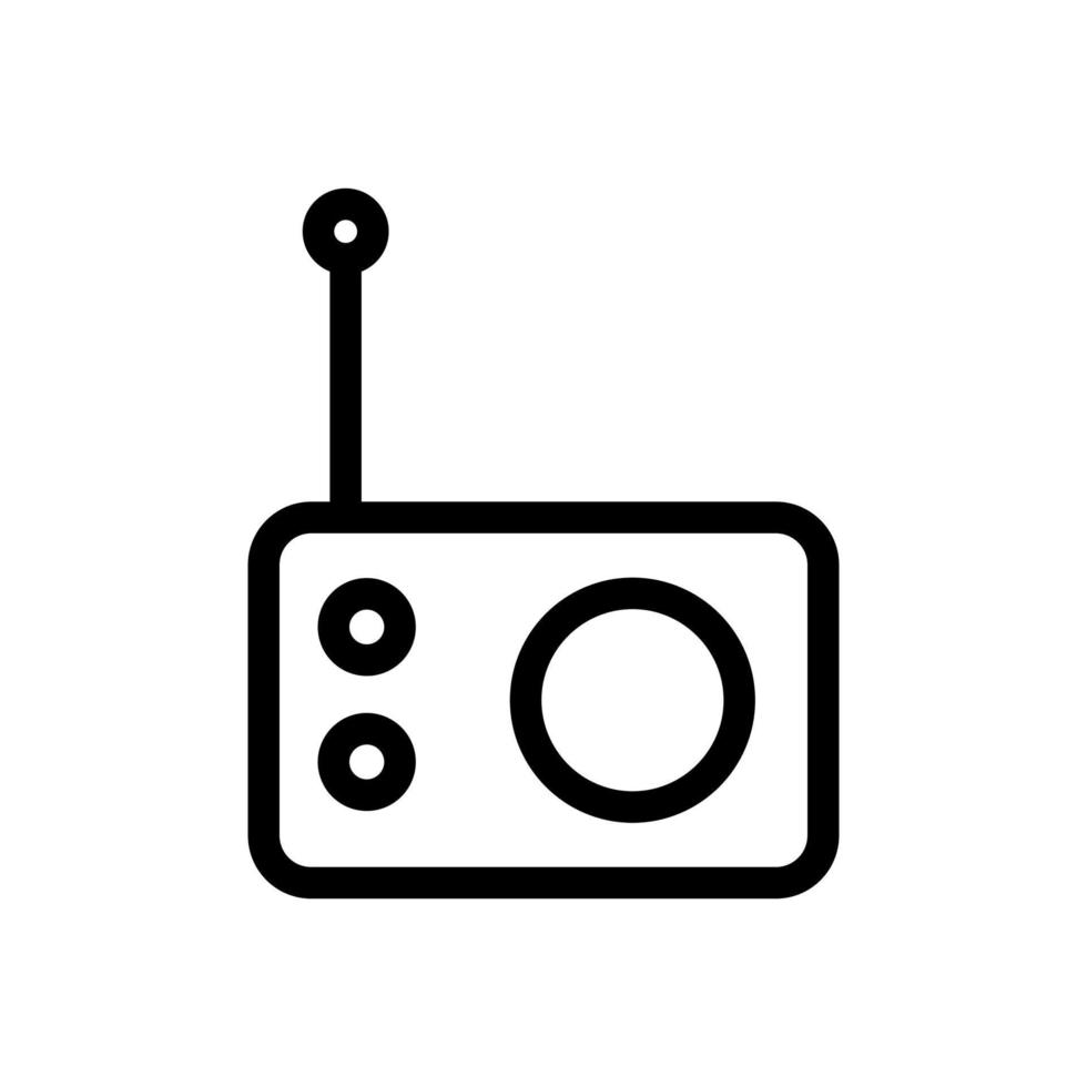 vetor de ícone de rádio. ilustração de símbolo de contorno isolado