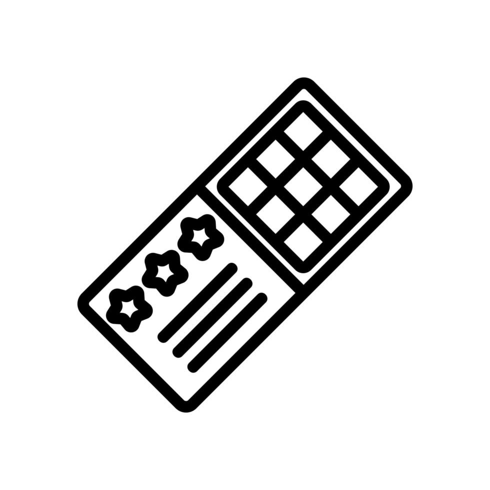 ilustração de contorno de vetor de ícone de loteria bingo