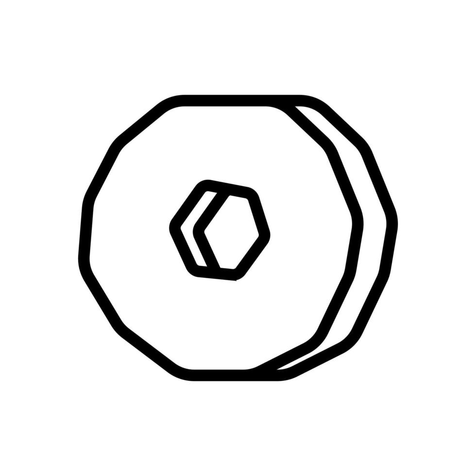 vetor de ícone de mó. ilustração de símbolo de contorno isolado