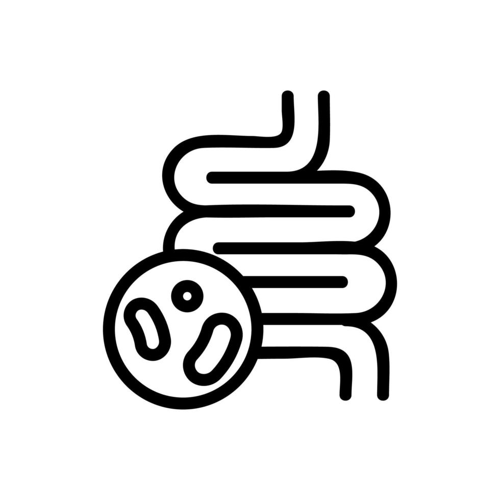 vetor de ícone probiótico. ilustração de símbolo de contorno isolado