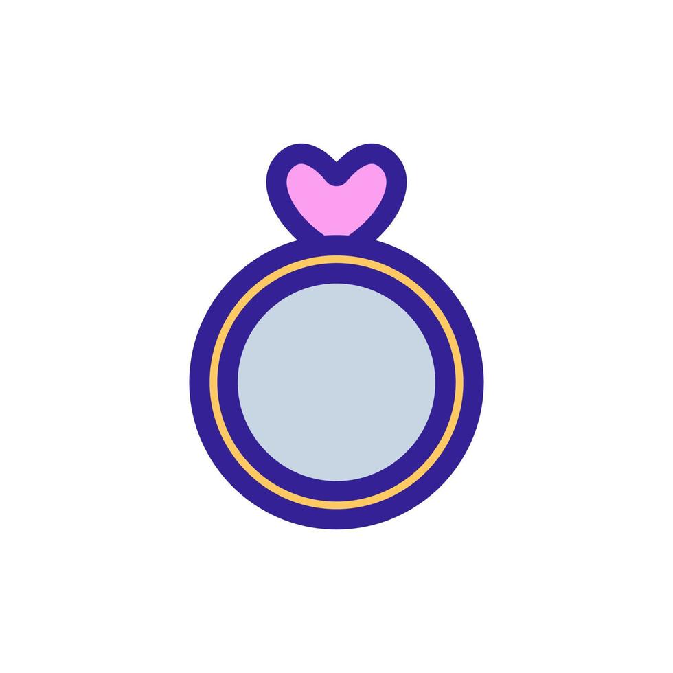 anel com vetor de ícone de gema. ilustração de símbolo de contorno isolado