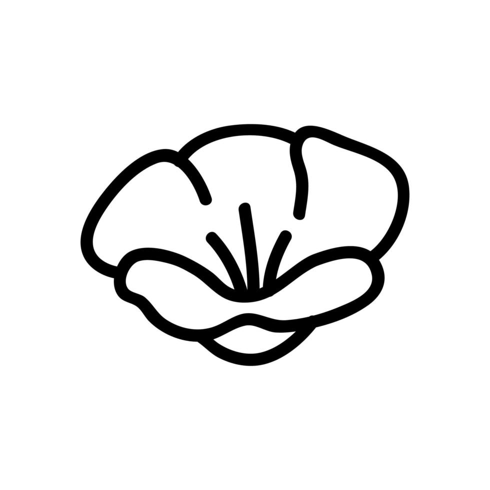 a ilustração de contorno de vetor de ícone de flor de planta de papoula