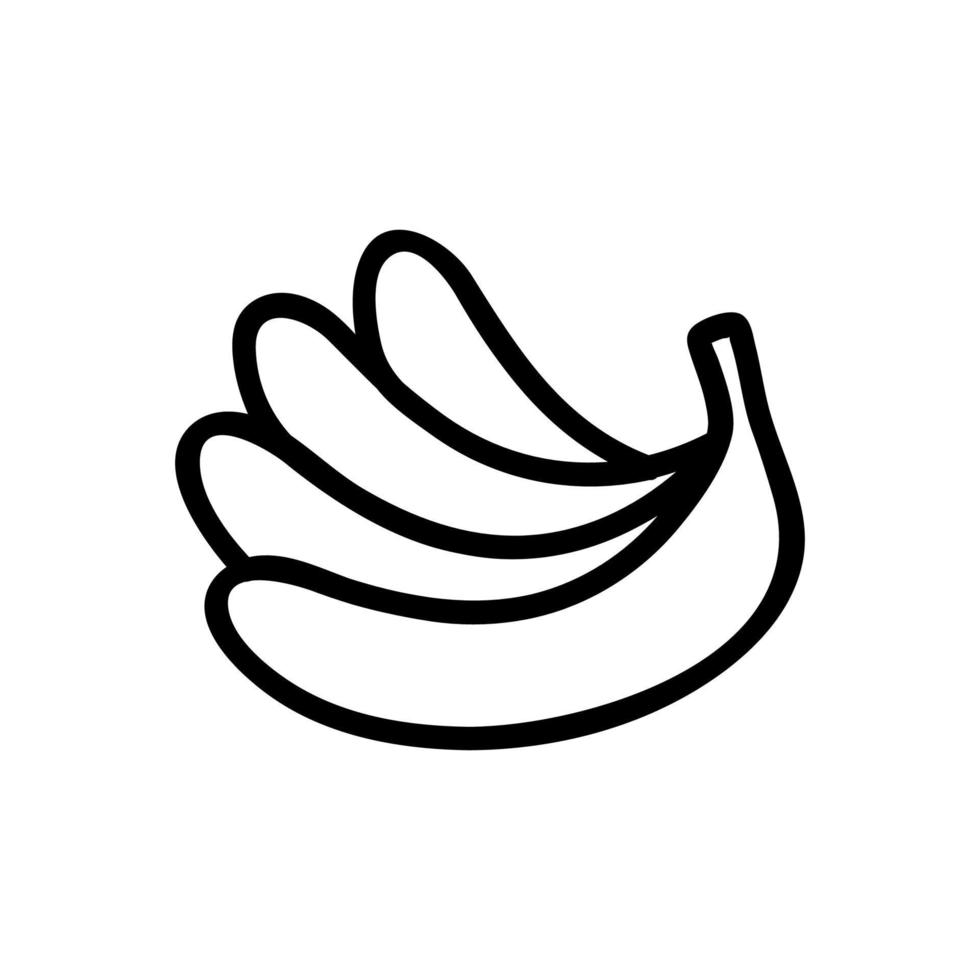 uma pilha de ilustração de contorno de vetor de ícone de banana