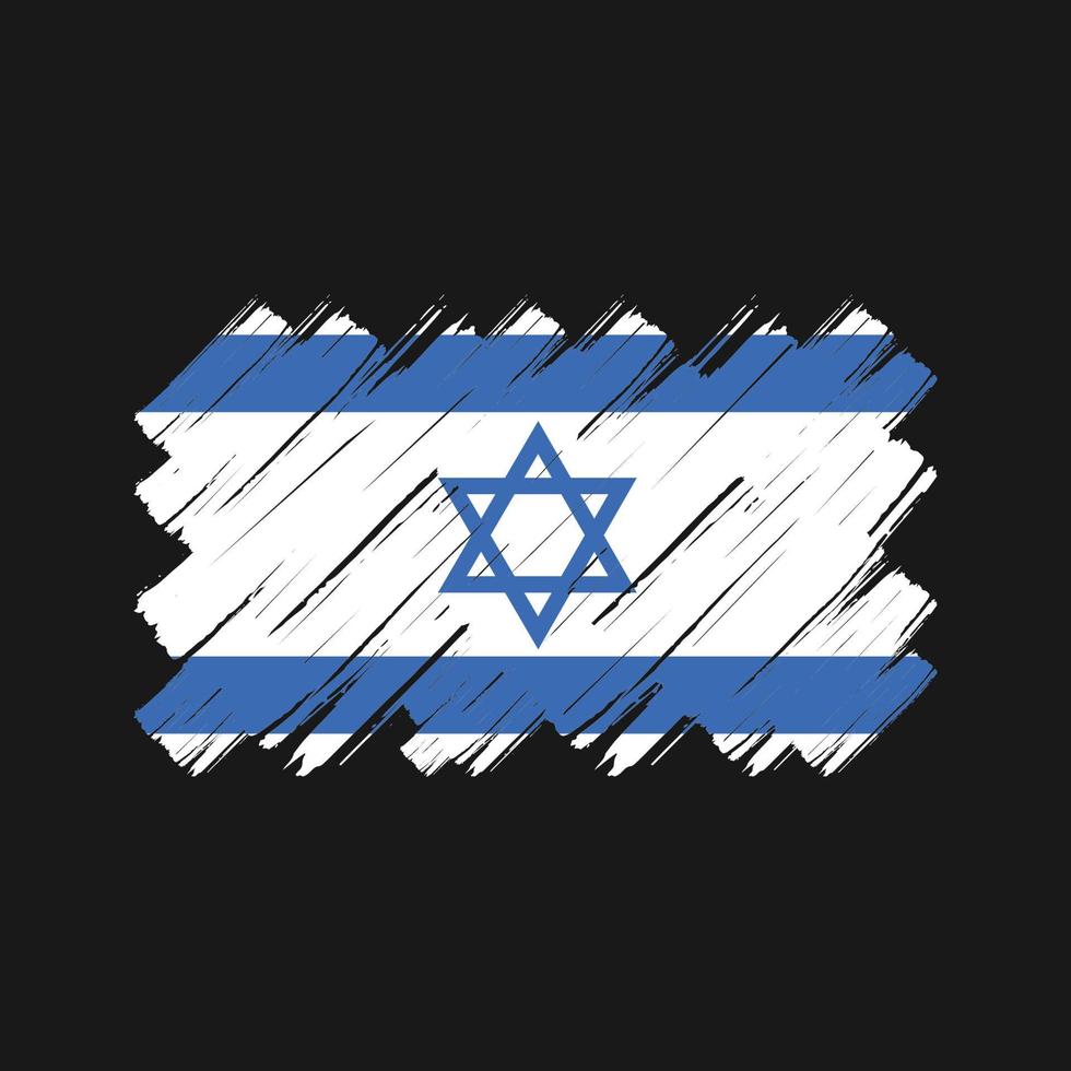 escova de bandeira de israel. bandeira nacional vetor