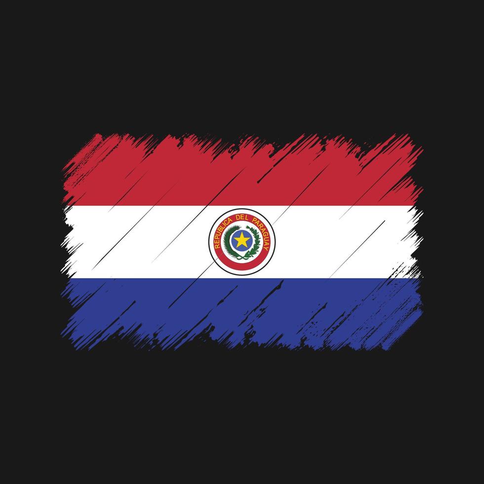 pinceladas de bandeira do paraguai. bandeira nacional vetor