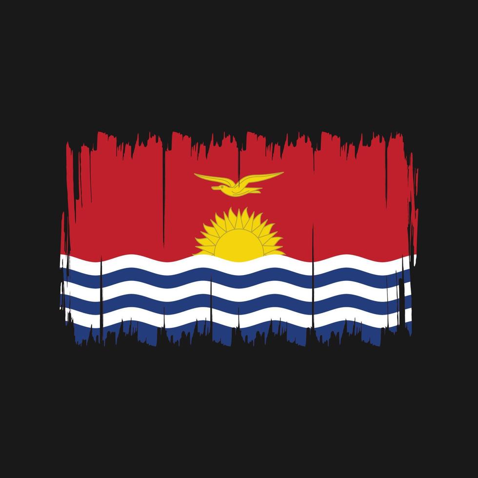 escova de bandeira de kiribati. bandeira nacional vetor