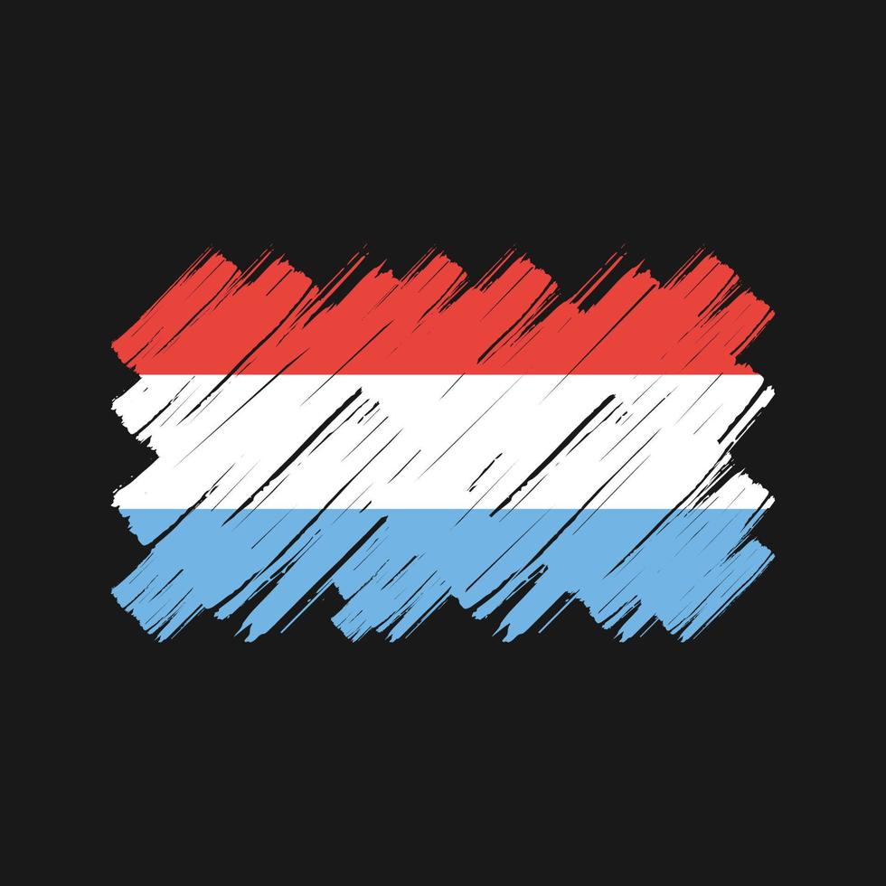 escova de bandeira de luxemburgo. bandeira nacional vetor