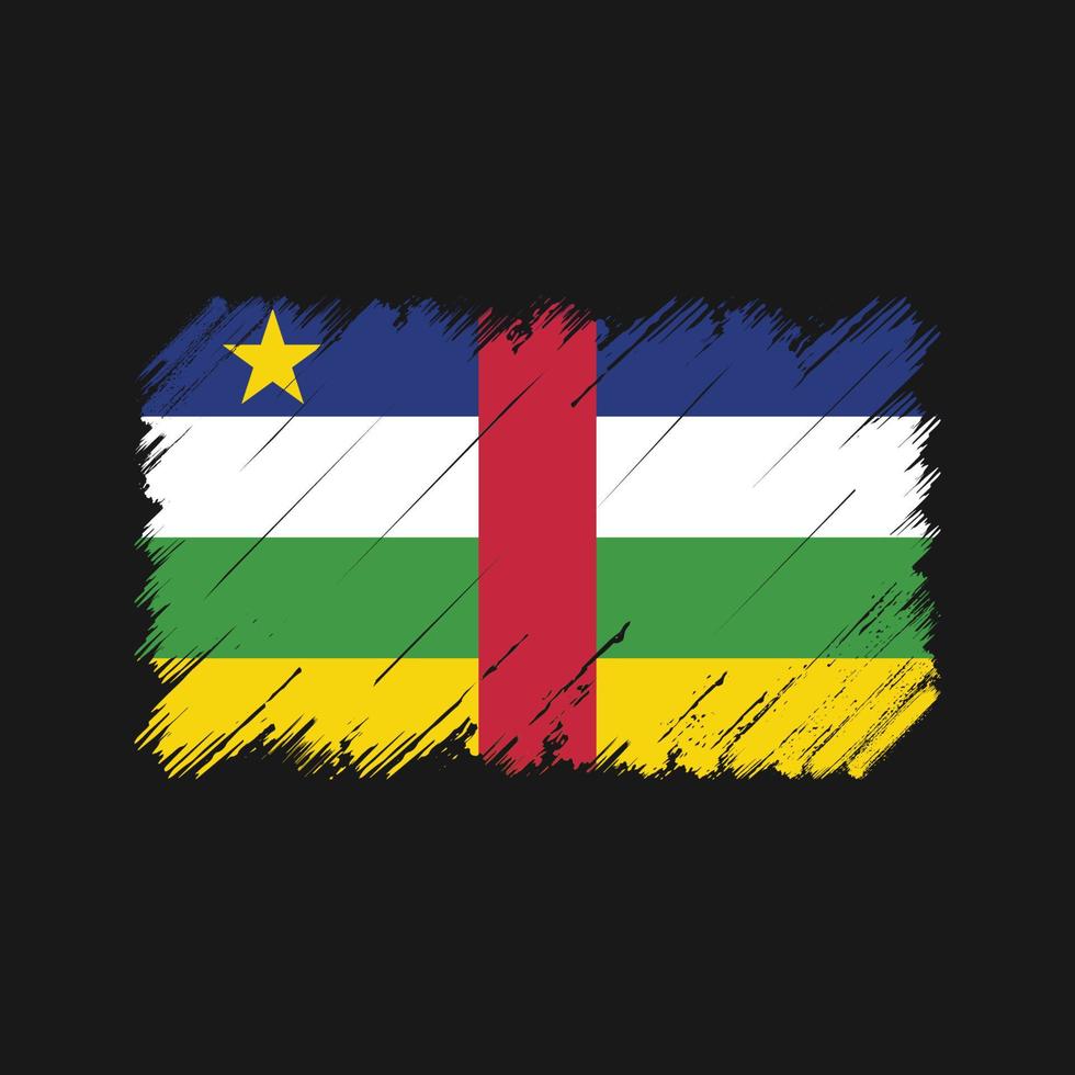 pinceladas de bandeira da África Central. bandeira nacional vetor