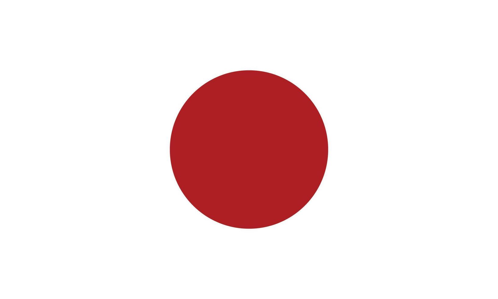 eps10 vetor vermelho e branco ícone da bandeira do Japão símbolo da bandeira nacional japonesa em um estilo moderno simples e moderno para o design do seu site, logotipo, pictograma, interface do usuário e aplicativo móvel