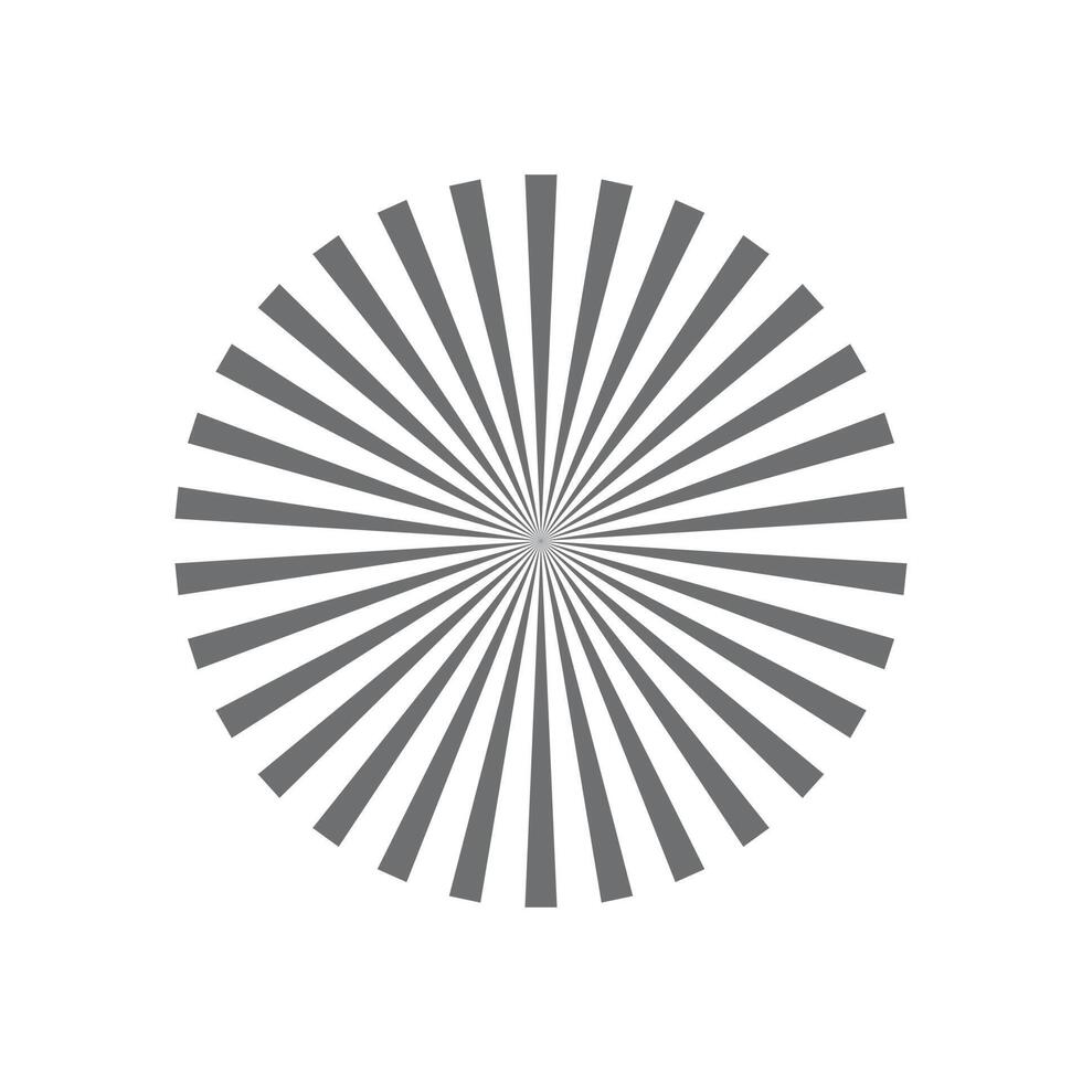 ícone de forma starburst vetor eps10 cinza isolado no fundo branco. símbolo de raios de linha em um estilo moderno simples e moderno para o design do seu site, logotipo e aplicativo móvel