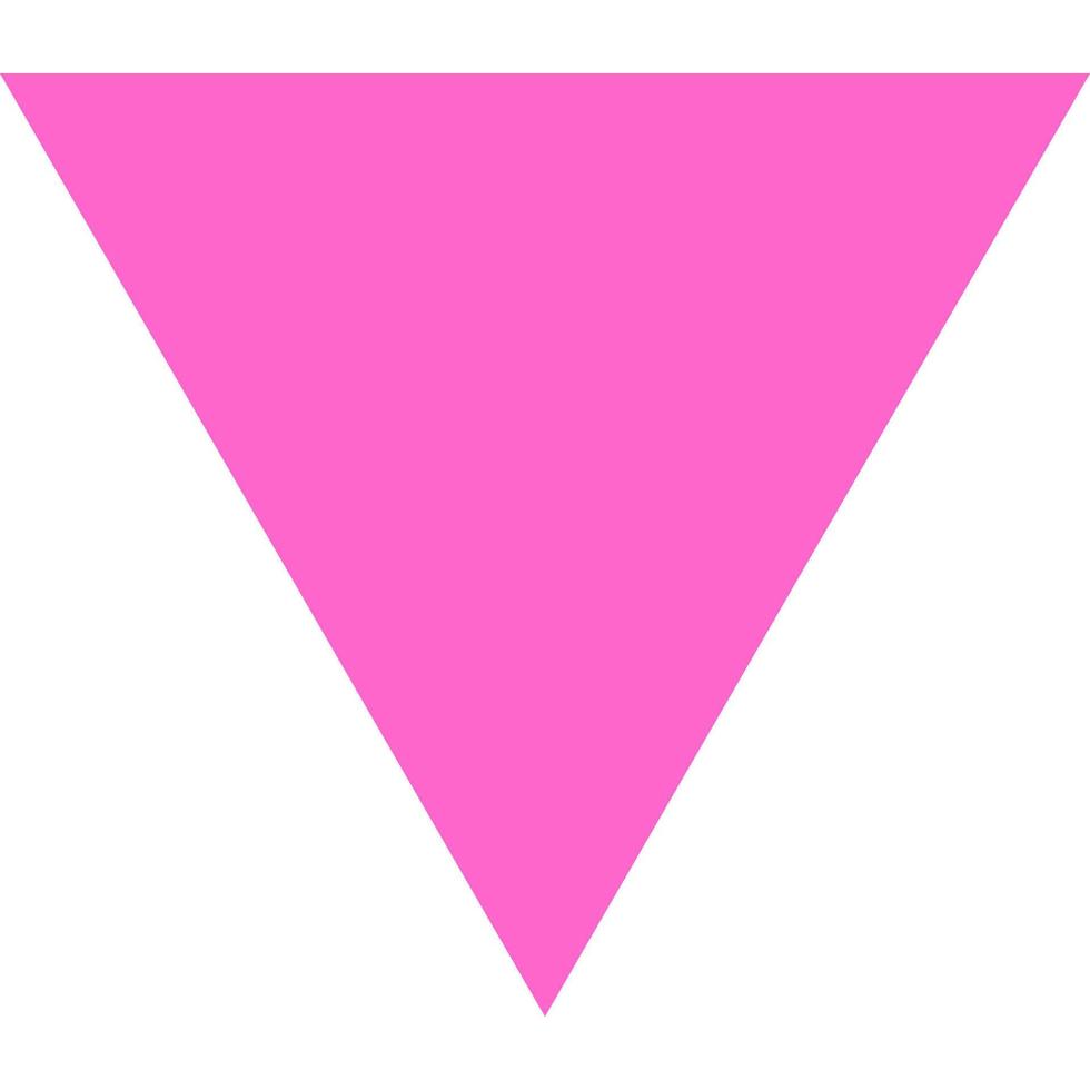 ícone de triângulo rosa. ilustração vetorial. vetor