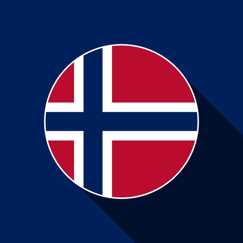 país noruega. bandeira da noruega. ilustração vetorial. vetor